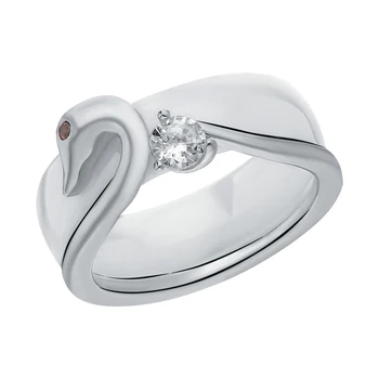 

Silver ring with ceramics and cubic zirconium sunlight
