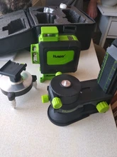 Huepar Nivel Láser de Línea Cruzada 4D de 16 Líneas Línea de Haz Verde con Batería de Iones de Litio Para Piso de Baldosas Multifunción & Control Remoto