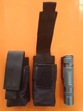 CQC táctico Molle M5 linterna bolsa individual pistola revista antorcha funda, soporte al aire libre cuchillo de caza linterna y funda bolsa