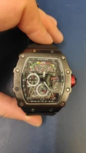 Reloj deportivo con esfera grande para hombre, cronógrafo de cuarzo, militar, dorado, de lujo, Hip-Hop