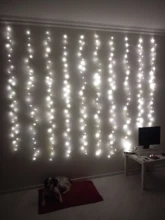 LED Garland Curtains Usb-Power-Fairy-Lights Christmas-Decoration Living-Control Remote