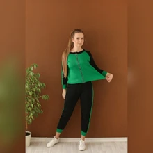 Tracksuits Women Cardigan Sweater Waist-Pants Spring Two-Piece-Sets Knitted White Fashion