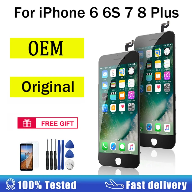 Lcd Oem Per Schermo Tianma Per Iphone 6 Plus 6S Plus 7 Plus 8 Plus 3D Touch Screen Display Lcd Digitizer Assembly Sostituzione