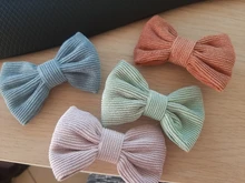 Pinzas para el pelo para niña pequeña, lazos, pasador de pana para niño, horquillas retro para fiesta, Clip de pico de pato