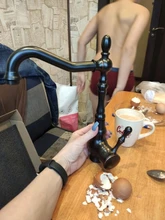 Montaje en cubierta de baño grifo de cocina monomando giratorio 360 lavabo mezclador grifos negro mezcladores de agua caliente y fría