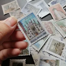 46 unids/pack Retro Museo filatélico serie cuarderno de recortes con pegatinas decorativas palo etiqueta álbum diario papelería pegatina de sello