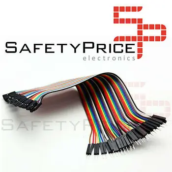 

40x Cables 30cm male female jumper dupont 2,54 arduino protoboard cable