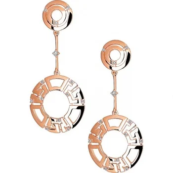 

Esthete earrings with 26 red gold diamonds