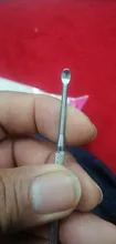 1PC de doble espiral de acero inoxidable oído a cuchara Extracción de cera de los oídos limpiador herramienta de oreja, Multi-función y portátil.