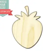 Клубника фрукты еда-на заказ Выберите свой размер Лазерная резка Деревянные Художественные товары для рукоделия Настенный декор свадебный детский DCS0508