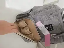 Insular-Mochila para pañales, bolso para cochecito de gran capacidad para mamá, bolsa multifunción para bebé, impermeable, organizador para pañales de viaje y aire libre