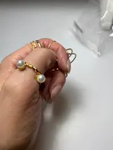 Conjunto de anillos de perlas de Color dorado y plateado bohemio para mujer, sortija abierta con giro geométrico, anillo abierto, joyería con abalorio