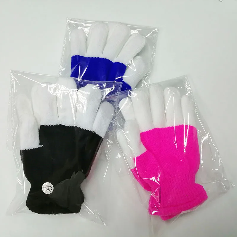 Новогодние вечерние светящиеся электронные перчатки Светодиодные Вечерние перчатки