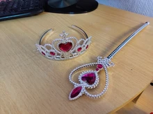 2 unids/set Tiara de la princesa Niños Accesorios de joyería coronas varitas mágicas chica regalos para fiesta de Navidad Festival de chicas