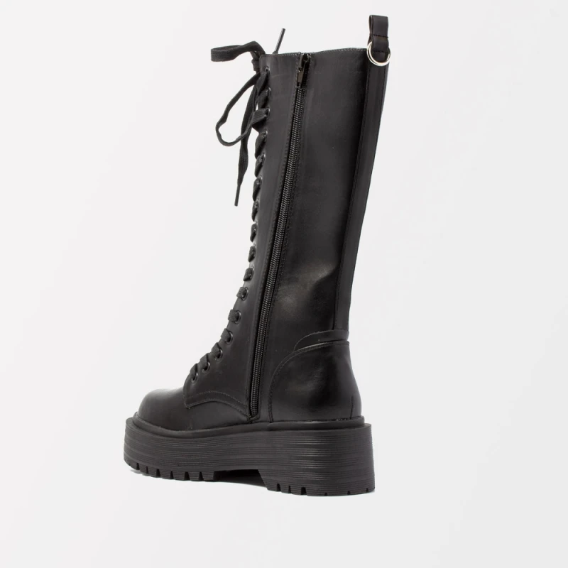 Bota alta militar de Mujer Negro Emmshu BADIE| | - AliExpress