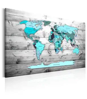 

Picture-World Map: Blue World