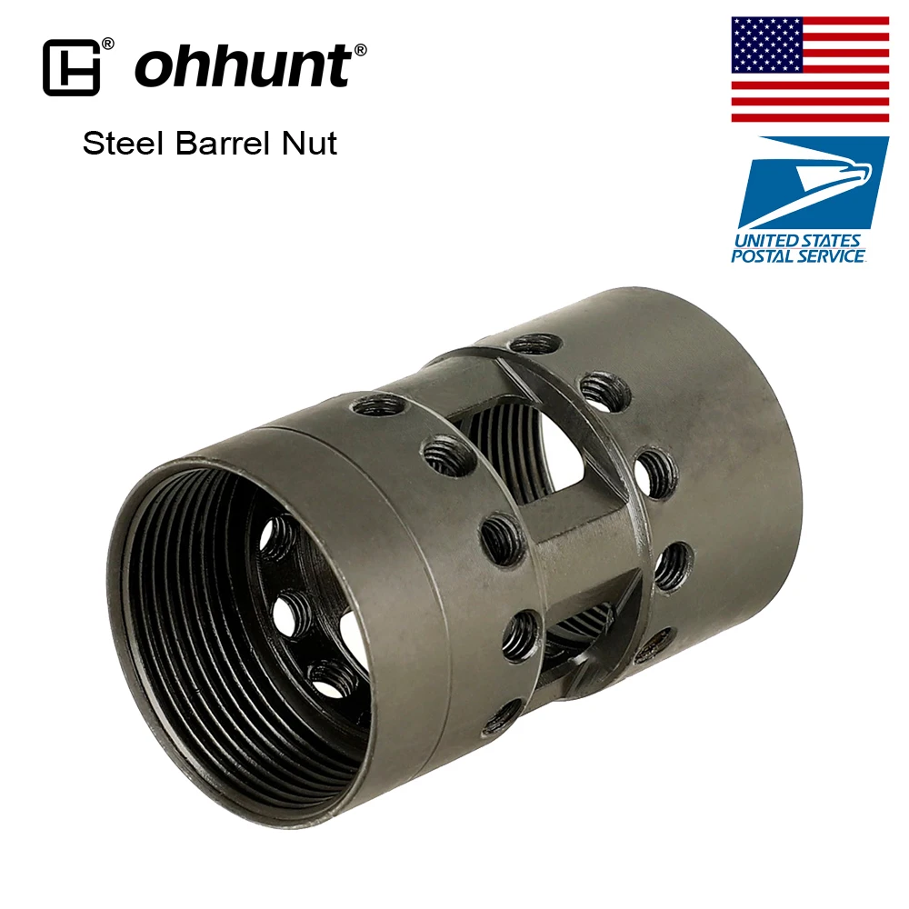ohhunt Tactical Steel Barrel Nut Aluminum Barrel Nut for AR15 M4 M16