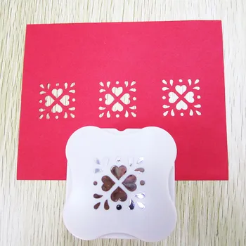 

1.5"(2.5cm) Hollowing four hearts shaped paper hole punch anywhere cut DIY scrapbooking craft punch machine