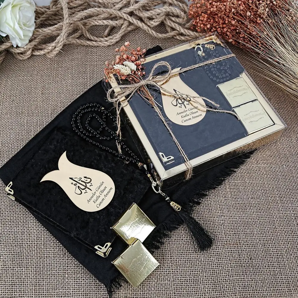 

GREAT GIFT Mevlüt gift package Luxury Islamic Gift Set for Mother - Black Box Gift FREE SHİPPİNG