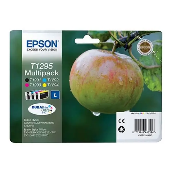 Чернильный картридж Epson C13T12954010 черный желтый голубой пурпурный
