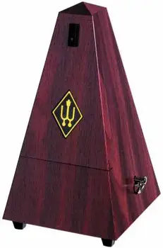 

855111 Maelzel Metronome mechanical, color mahogany, with Bell, Wittner