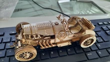 Robotime-construcción del Grand Prix para niños y adultos, 1:16, 220 Uds., clásico, bricolaje, coche, modelo de madera, Kit de construcción, juguete para regalo, MC401
