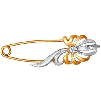 

Sokolov brooch with 1 cubic zirconia in red gold
