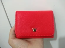 Cartera pequeña con broche para mujer, monedero pequeño, billetera de corona para tarjeta de mujer, Mini bolso de mano