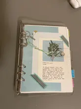 Yiwi-Agenda transparente de PVC con purpurina, suministros de oficina para agenda, hojas sueltas, planificador, Clip, A5, A6, A7