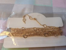 Cadena de acero inoxidable con cuentas de oro y corazón para pendientes, tobillera, collar, joyería, manualidades, bricolaje, 2M