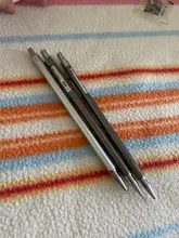 JIANWU-Conjunto de lápices mecánicos de 0,5mm y 0,7mm con textura de metal, Set de 3 unidades, material plástico para oficina