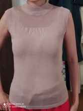 Knitted Vest Tank-Tops Bottoming Elasticity Half-High-Collar Sexy Female Summer Women Sleeveless