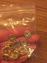 Eruifa-20 Uds. De 12mm de abalorios de aleación de Zinc, collares al por mayor, pendientes, pulsera, joyería hecha a mano, 2 colores