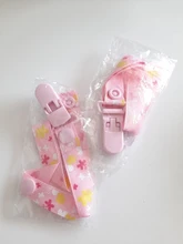Cadena de Clip para chupete de bebé, cinta de flores bonitas, amplia para chupete, correa de soporte para pezones, alimentación infantil