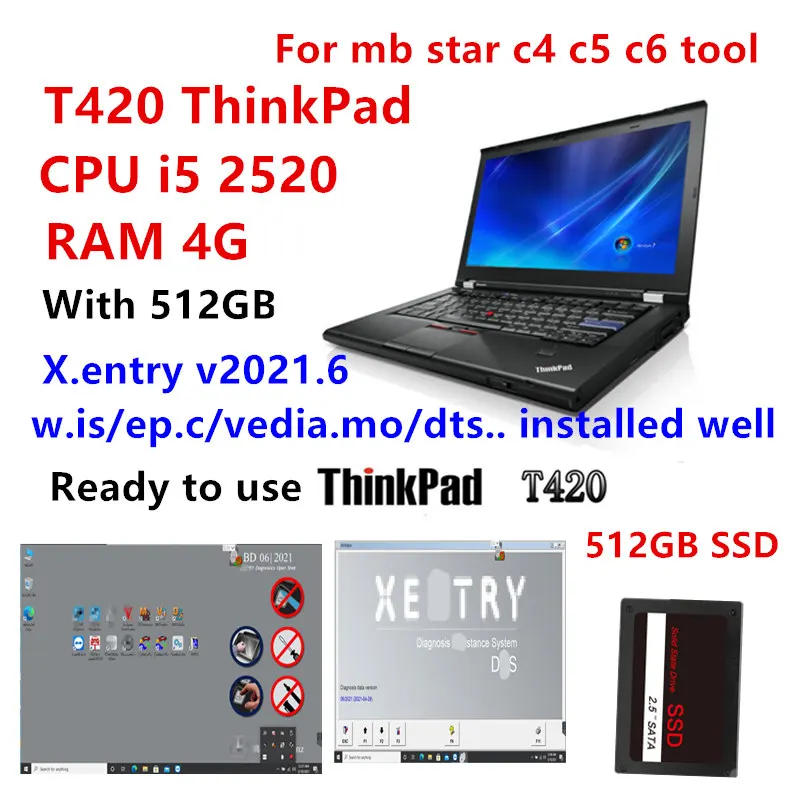 Новейшее программное обеспечение MB star C4/C5 2021 06 в xentr-y DTS monaco /vediamo/DAS/EPC/WIS с SSD 512 ГБ