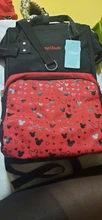 Bolsa de pañales con USB de Disney, mochila momia de maternidad/bolsa de pañales para bebé, bolso de viaje de Mickey Mouse, bolsa para cuidado del bebé, bolsa húmeda