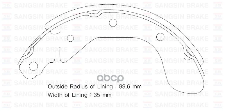 Колодки Торм.Бар.Chevrolet Aveo 1.2-1.5 05- Sangsin Brake Sa129 Sangsin brake арт. SA129