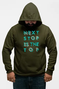 

Angemiel Wear Next Stop IC The Top Green Men 'S Hooded Sweatshirt