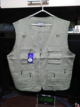 Sleeveless Vest Waistcoat Multi-Pocket Photograph 10XL Big-Size Casual Cotton Summer