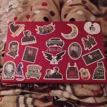 Pegatinas impermeables de PVC de temporada en la TV, 50 unids/lote de pegatinas de Lucifer para monopatín, calcomanía para equipajes, pegatina de juguete