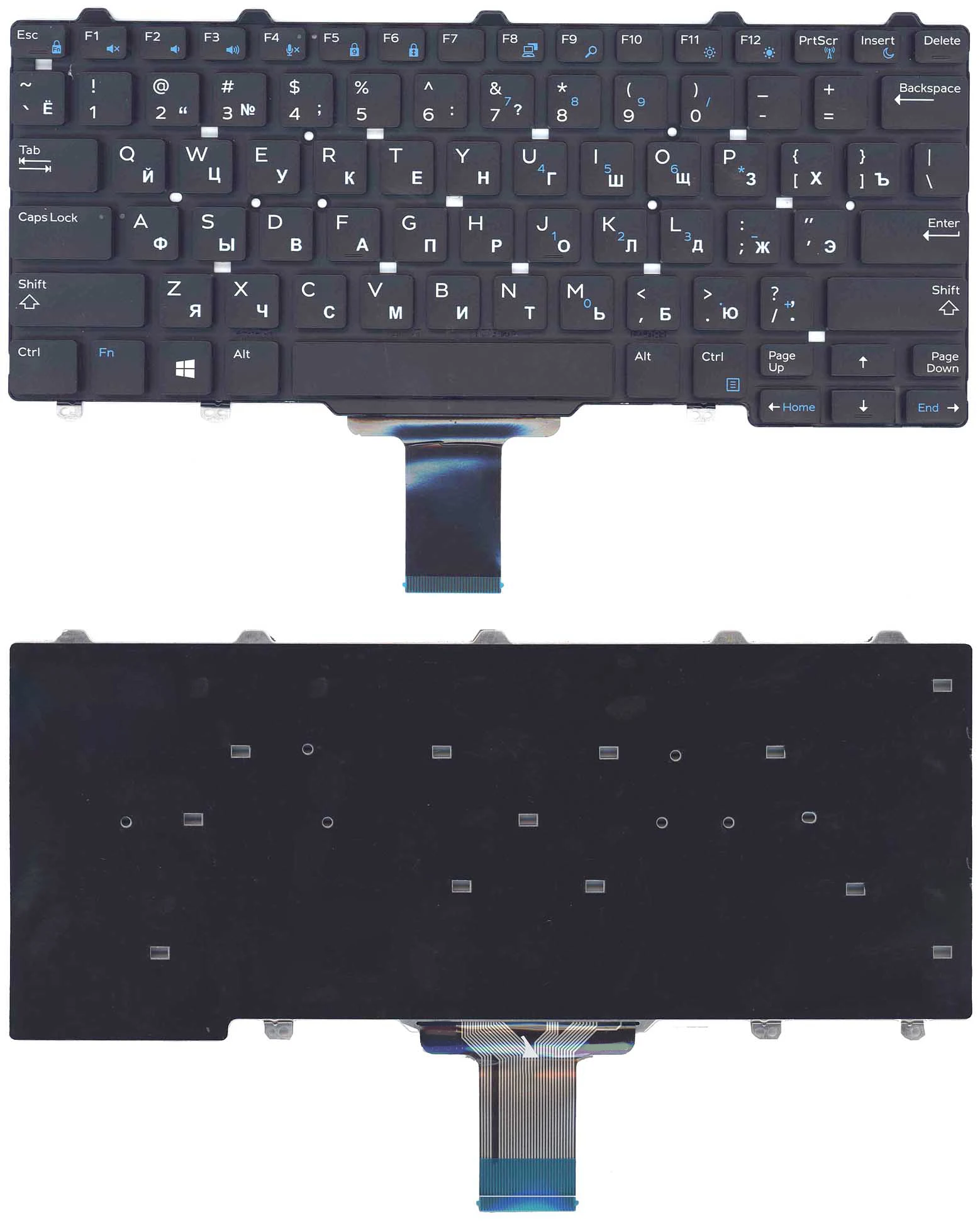 Laptop keyboard for Dell e5250 e7250 black without backlight | Компьютеры и офис