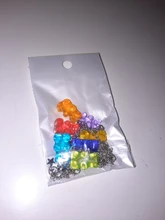 Mini collar de oso de goma para mujer, Color caramelo, regalos de Navidad, collares colgantes de estrella, joyería para mujer, Bisutería