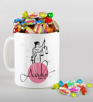 

Personalized Attorney Mug and Haribo Candy Gift Seti-11