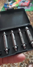 Screw-Extractor-Set Hand-Tool-Sets Remove-Stripped Screws Damaged 4pcs Easily Double-Ended