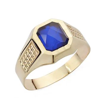 

Stamp 18k gold cadet stone blue spinel hollow carved [AC0963]
