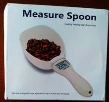 Cuchara medidora de comida para mascotas, cucharas de medición de comida para perros y gatos, utensilios de cocina desmontables, balanza Digital con pantalla Led