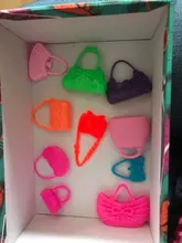 Random 1 Set Doll Accessories for Barbie Doll Shoes Boots Mini Dress Handbags Crown Hangers