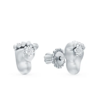 

Silver earrings with cubic zirconia sunlight sample 925