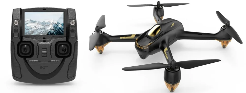 Квадрокоптер Hubsan H501S X4- с GPS-автовозвратом, пульт с монитором, функция 'следуй за мной', бесколлекторные моторы
