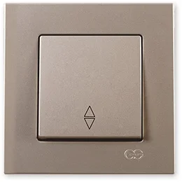 

PnpnElectrıc Gns Eqona Metallic Beige Vavien 10A 220V AC 2 Way Switch